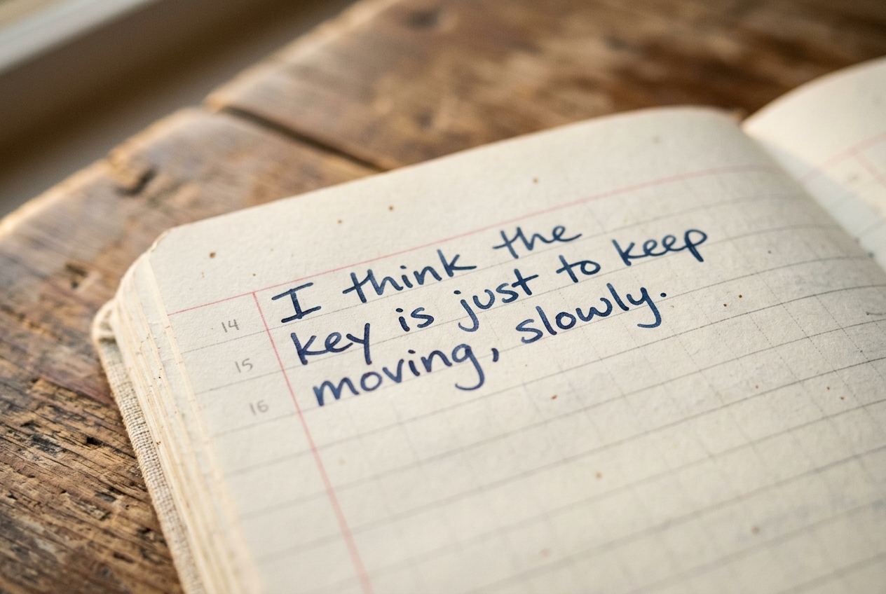 writing one honest sentence when motivation for personal growth is low